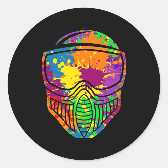 Adesivo Pintura de Paintball disparando contra avião do Pa (Frente)