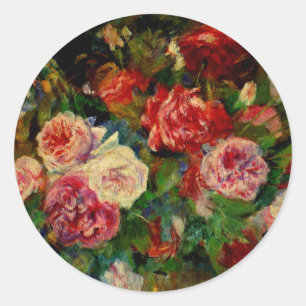 Adesivo Pintura de Pierre Renoir, Rosas, famoso trabalho d