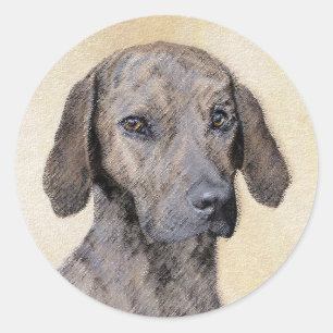 Adesivo Pintura de Plott - Arte de Cão Original Bonita