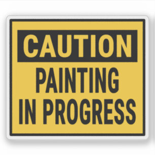 Adesivo Pintura De Precaução Em Curso