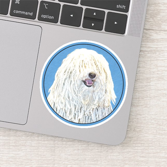 Adesivo Pintura de Puli - Arte de Cachorro Original Bonita (Detalhe)