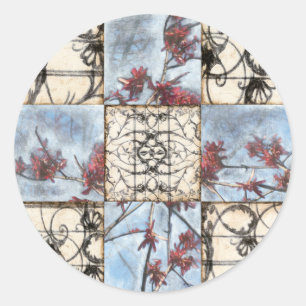 Adesivo Pintura de rolagem Abstrato com painel