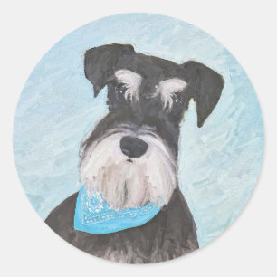 Adesivo Pintura de Schnauzer (Miniatura) - Cachorro Origin