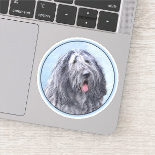 Adesivo Pintura de Sheepdog Bergamasco - Cachorro Original