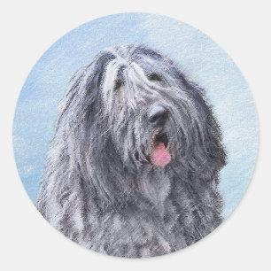 Adesivo Pintura de Sheepdog Bergamasco - Cachorro Original