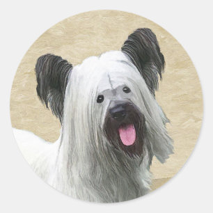 Adesivo Pintura de Skye Terrier - Arte de Cachorro Origina