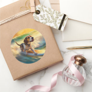 Adesivo Pintura de surfe em Beagle Beach