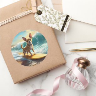 Adesivo Pintura de surfe na praia de Chihuahua