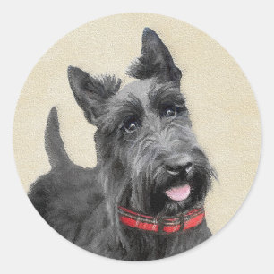 Adesivo Pintura de Terrier escocês - Arte de cachorro ori