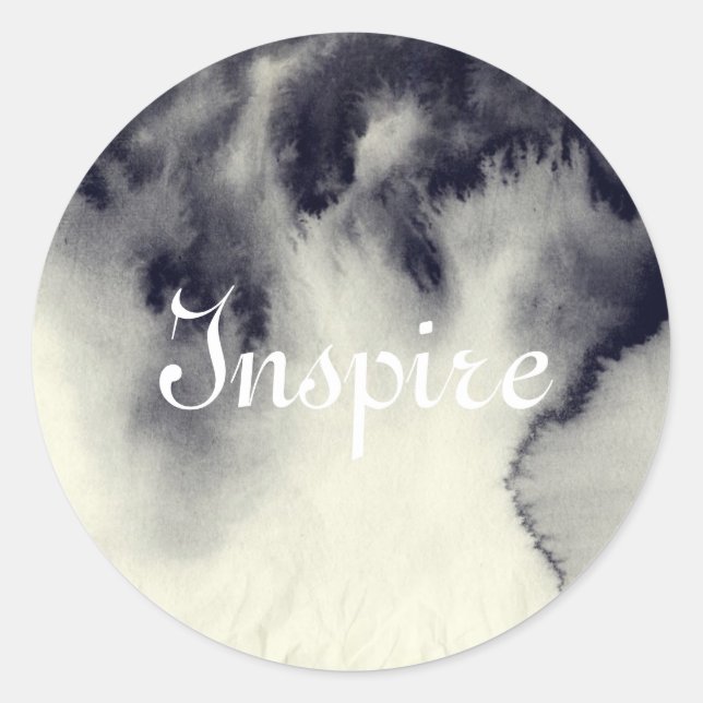 Adesivo pintura de tinta abstrato na textura de papel gran (Frente)