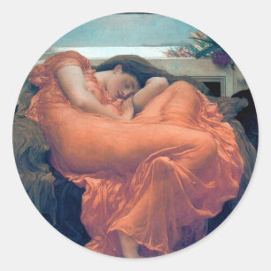 Adesivo Pintura de vestido laranja de mulher junho flameja