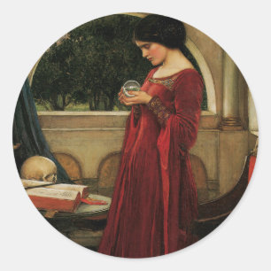 Adesivo Pintura de Waterhouse da Mulher Cristal Ball