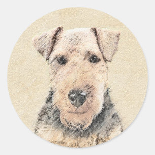 Adesivo Pintura de Welsh Terrier - Arte de Cachorro Origin