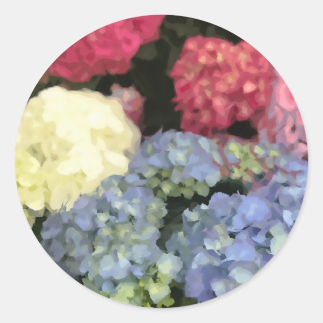 Adesivo Pintura digital com flor azul e rosa (Frente)