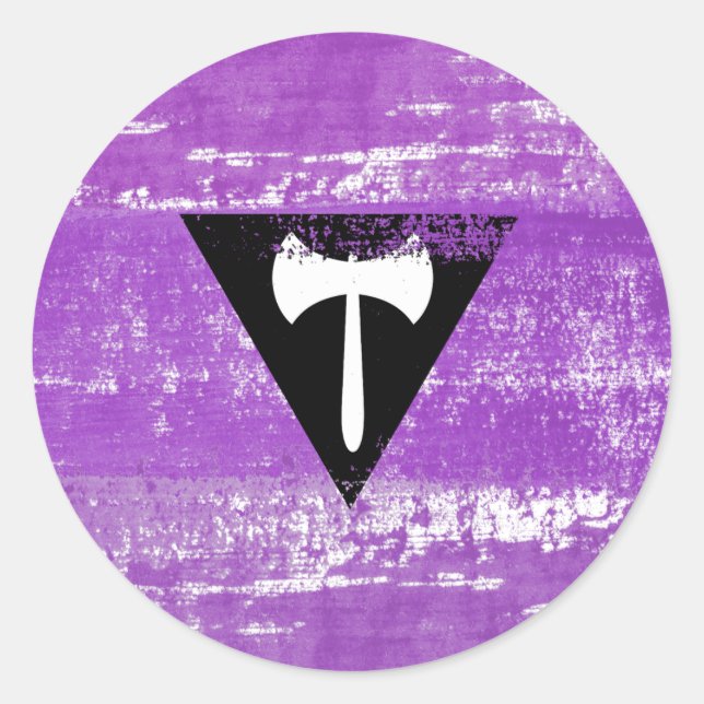 Adesivo Pintura do Orgulho Lésbico (Labrys) (Frente)