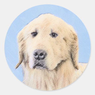 Adesivo Pintura do ouro Retriever - Arte Cachorra Original