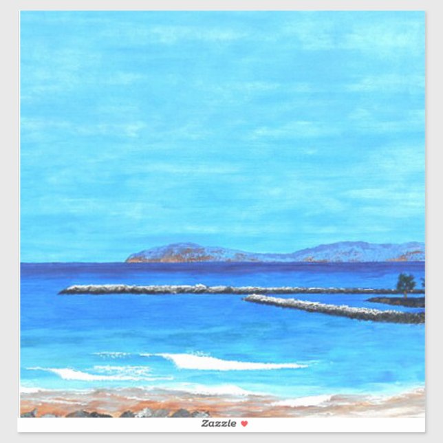 Adesivo Pintura do porto de Dana (Folha)