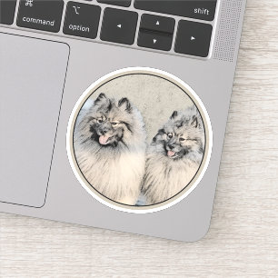 Adesivo Pintura dos Irmãos Keeshond - Arte Original de Cac
