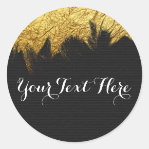 Adesivo Pintura Dourado Glam no preto - boutique moderno