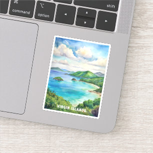 Adesivo Pintura em Aquarela do Parque Nacional das Ilhas V