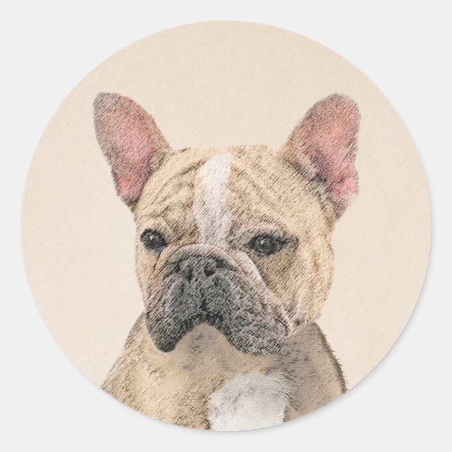 Adesivo Pintura em Bulldog Francês (Sable) - Pintura Origi (Frente)