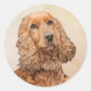 Adesivo Pintura em espanhol com Cocker Inglês - Arte Orig