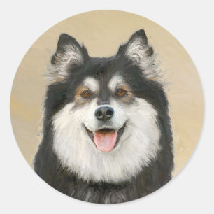 Adesivo Pintura em Lapfund Finlandês - Arte Cachorra Orig