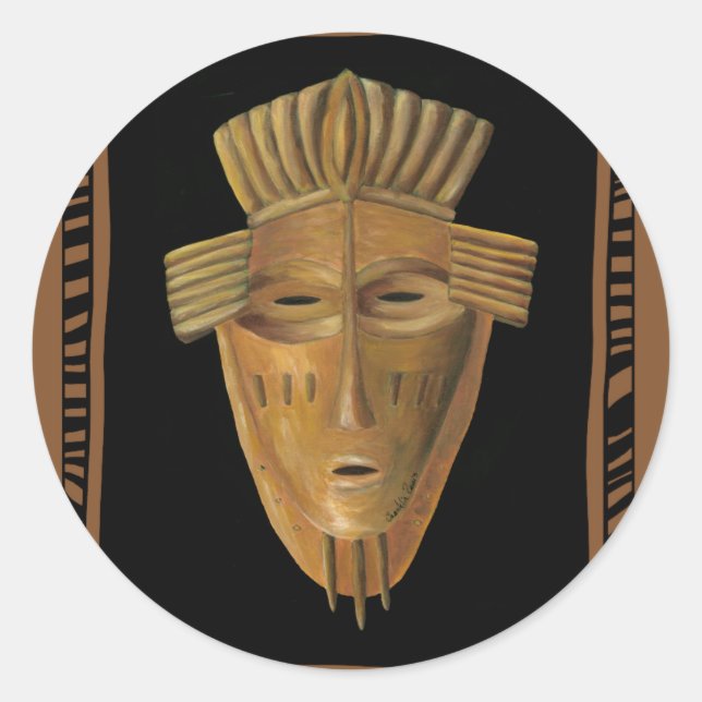 Adesivo Pintura em máscara africana por Chariklia Zarris (Frente)