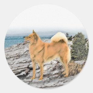 Adesivo Pintura em Seashore - Arte Canina