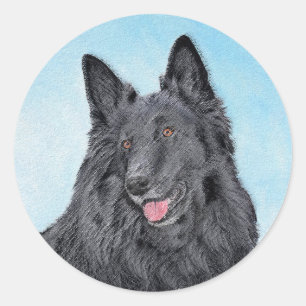 Adesivo Pintura em Sheepdog Belga - Arte em Cachorro Origi