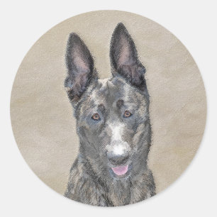 Adesivo Pintura em Shepherd Holandês - Arte em Cachorro O