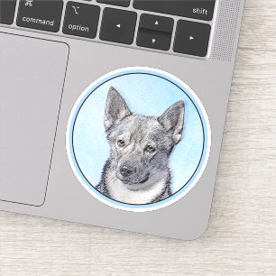 Adesivo Pintura em Vallhund, na Suécia - Arte Cachorro Ori