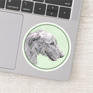 Adesivo Pintura em Wolfhound Irlandês - Arte em Cachorro O