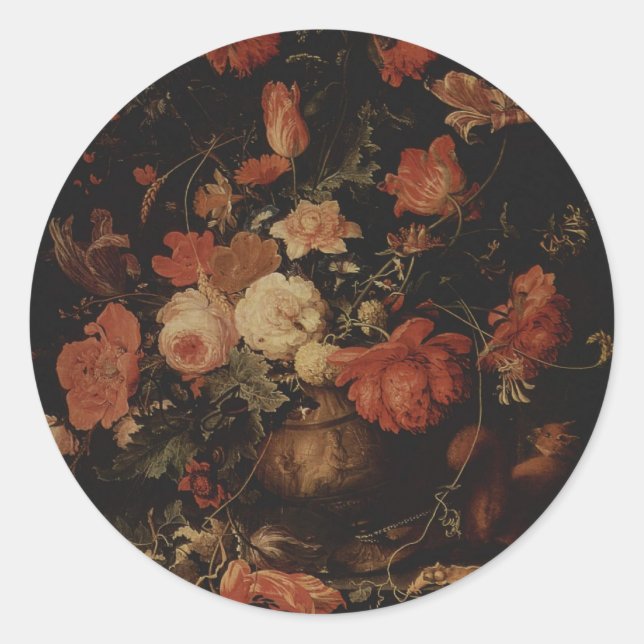 Adesivo Pintura floral de Abraham Mignon (Frente)