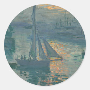 Adesivo Pintura Impressionismo Marítimo Nascer do Sol de M