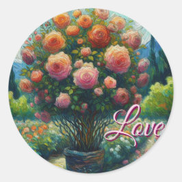 Adesivo Pintura Impressionista Tópica Rosa Whimsical