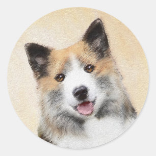 Adesivo Pintura Islandesa Do Cão - Arte Original Do Cão