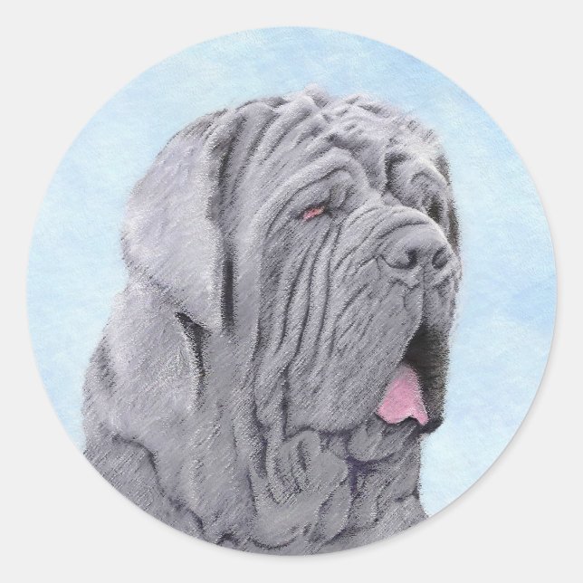 Adesivo Pintura Mastiff Neopolita - Arte Canina Original (Frente)