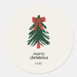 Adesivo Pintura Moderna Árvore de Natal Feriado