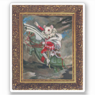 Adesivo Pintura no ar do mouse a partir de chá de sangue e