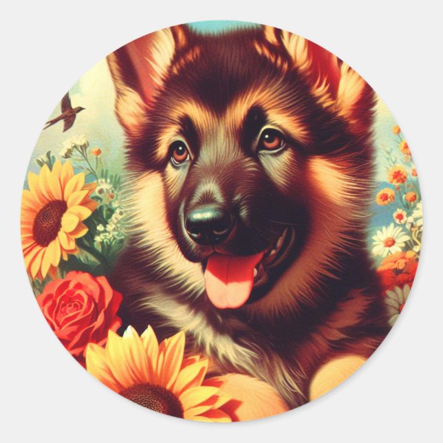 Adesivo Pintura para pinos de German shepherd cômodo (Frente)