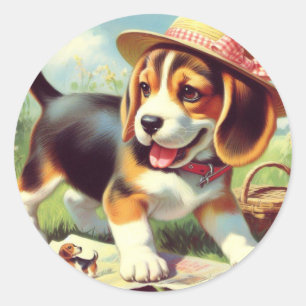 Adesivo Pintura para puppy com beagle