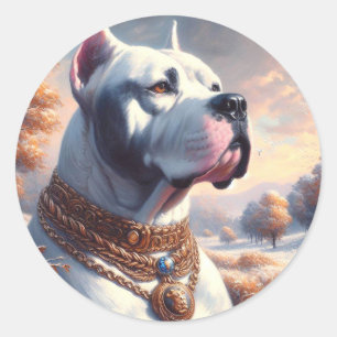Adesivo Pintura Retro Dogo Argentino