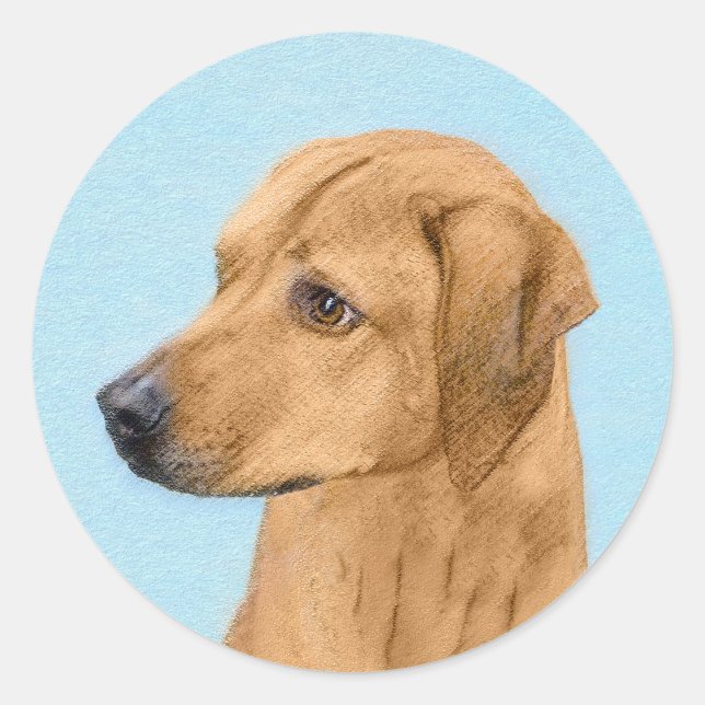 Adesivo Pintura Ridgeback da Rodésia - Arte Cachorra Origi (Frente)