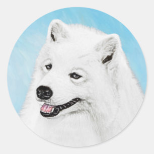 Adesivo Pintura Samoyed - Arte Cachorosa Original