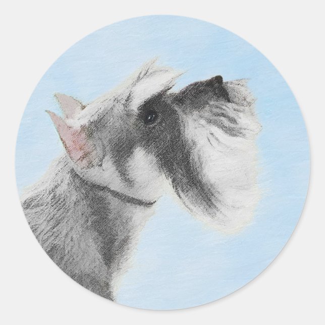 Adesivo Pintura Schnauzer (Giant, Standard) - Arte Canina (Frente)