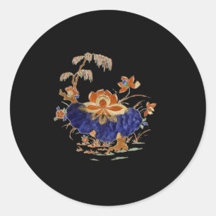 Adesivo Pintura Vintage de Meditação de Yoga com Flor de L