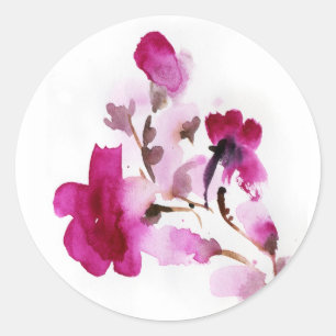 Adesivo Pinturas florais abstratas 4 da aguarela