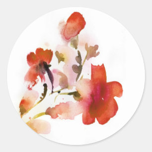 Adesivo Pinturas florais abstratas da aguarela