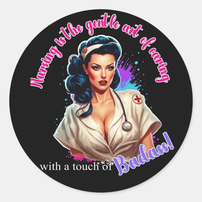 Adesivo Pinup_ Nurse Badass (Frente)
